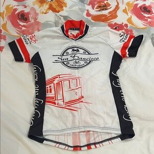 Canari San Francisco Cycling Jersey - White, Red, and Black